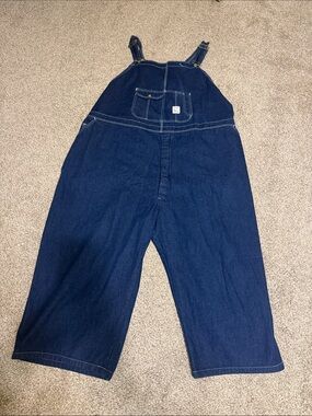 Vintage Pointer Brand Denim Bib Overalls W64 L32 Made in the USA workwear